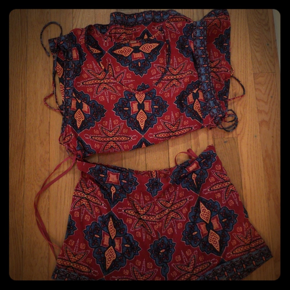 Free people tribal print set